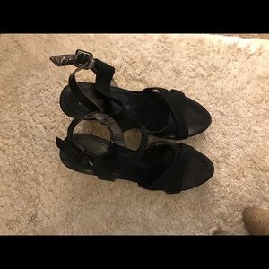 Charle by Charles David Black Espadrille Wedge